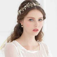 Pearl and Crystal Bridal Hair Hoop — image 5
