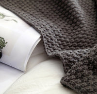 Nordic Fringed Knit Throw Blanket — image 4