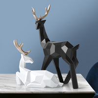 Modern Resin Deer Statue Set — image 7