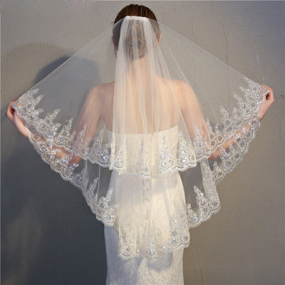 Short Lace Wedding Veil