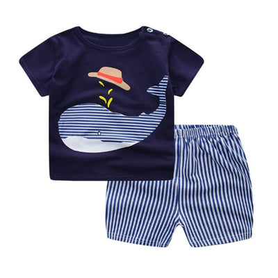 Baby Cartoon T-Shirt and Shorts Set