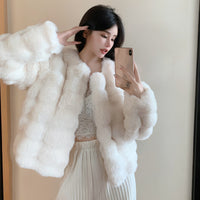 Short Mink Velvet Faux Fur Coat — image 5
