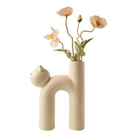Cute Ceramic Cat Tube Vase — image 8