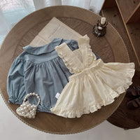 Plaid Baby Girl Romper and Skirt Set — image 7