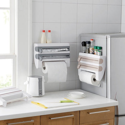 Wall-Mounted 4-in-1 Kitchen Roll Holder