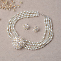 Pearl Flower Bridal Earrings — image 3