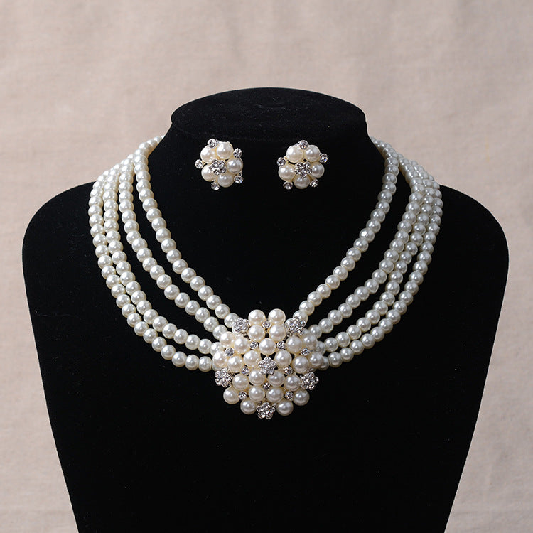 Pearl Flower Bridal Earrings