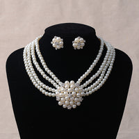 Pearl Flower Bridal Earrings