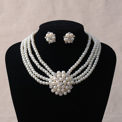 Pearl Flower Bridal Earrings