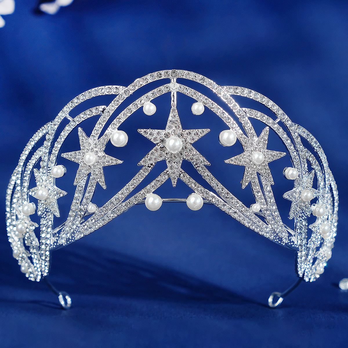 Silver Light Luxury Bridal Headdress — image 4