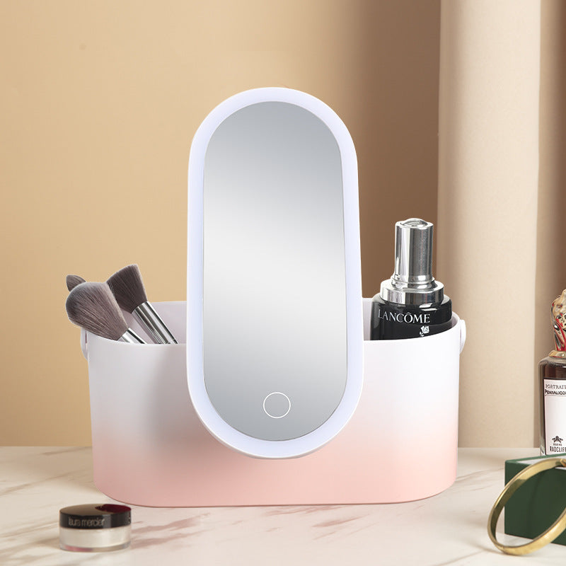 LED Makeup Organizer Box with Mirror — image 3