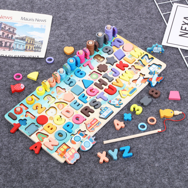 Montessori Wooden Fishing Math Board