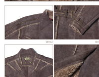 Faux Suede Lambswool Long Coat — image 3