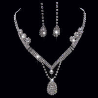 Water Drop Bridal Necklace and Earrings Set