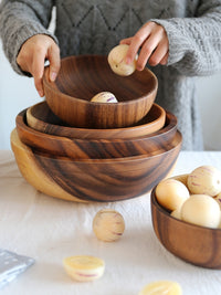 Natural Wooden Salad Bowl — image 4