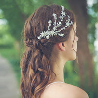 Silver Rhinestone Bridal Side Hair Clip — image 3