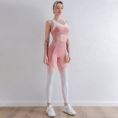 Gradient Sports Bra and Leggings Set