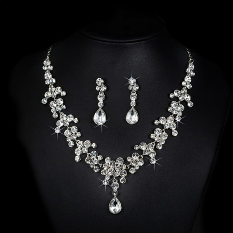 Korean Water Drop Bridal Jewelry Set
