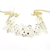 Pearl and Crystal Bridal Hair Hoop — image 3