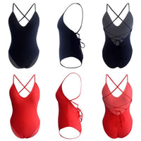 Solid Color One-Piece Swimsuit — image 2