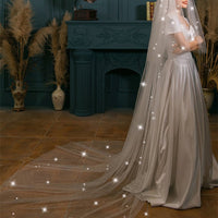 Minimalist White Bridal Veil — image 5