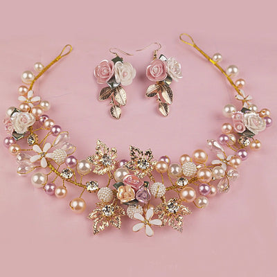 Pearl Crystal Bridal Crown Headband