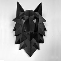 Abstract Resin Wolf Head Wall Sculpture — image 5