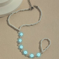 Handmade Beaded Stretch Anklet — image 2