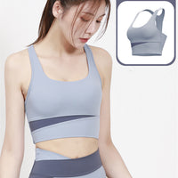 Patchwork Sports Bra and Leggings Set — image 4