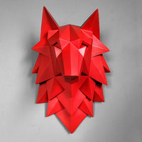 Abstract Resin Wolf Head Wall Sculpture — image 6
