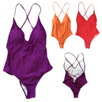 Solid Color One-Piece Swimsuit — image 5