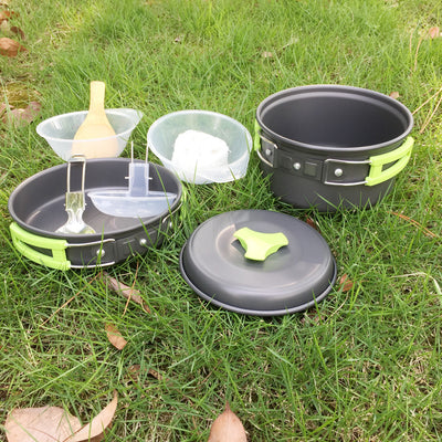 Aluminum Camping Cookware Set for 1-2 People