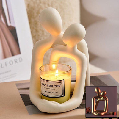 Modern Loving Couple Resin Statue