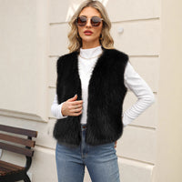 Sleeveless Faux Fur Vest — image 3
