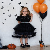 Girls Halloween Puff Sleeve Dress — image 2