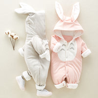 Hooded Fleece Baby Romper — image 3