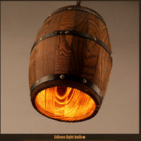 Wooden Wine Barrel Chandelier — image 7