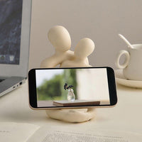 Modern Loving Couple Resin Statue — image 4