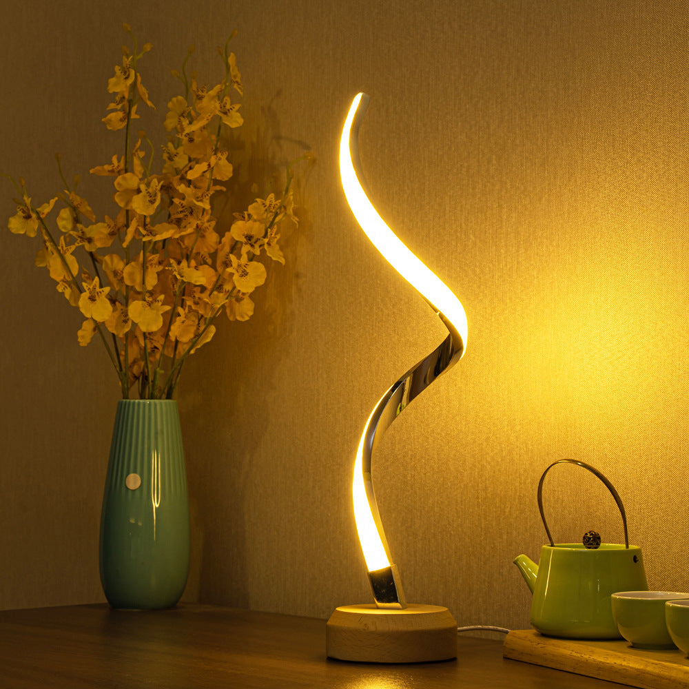Dimmable LED Spiral Table Lamp — image 2