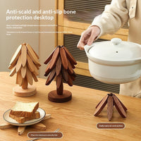 Walnut Wood Tree Trivet Set — image 5