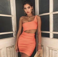 One-Shoulder Hollow Mini Dress — image 8