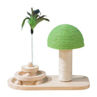 Solid Wood Cat Scratching Post Toy — image 3