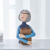 Resin Girl Figurine Flower Vase — image 5