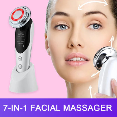 7-in-1 EMS Facial Massager with LED Light Therapy