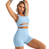 Recycled Fabric Bra and Shorts Yoga Set — image 8