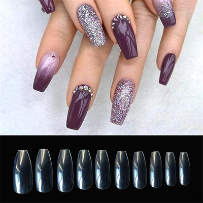 500-Piece Clear Acrylic Press-On Nails
