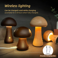 Wooden Mushroom LED Night Light — image 3
