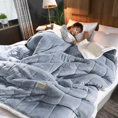 Thick Coral Fleece Throw Blanket