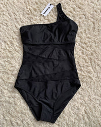 One-Shoulder Mesh One-Piece Swimsuit — image 4