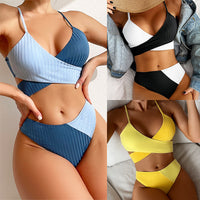 Ribbed Knot-Back High-Waist Bikini — image 2